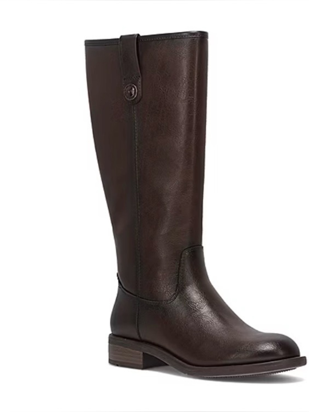 Frye & Co. Size 8 Dark Brown Charlize Riding Boots With Side Zipper. New